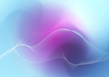 Vektör illüstrasyon soyut dalgalı, dalga, çizgi ve parlak renk arka planda bulanık degrade örgü.