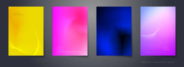 Conjunto vectorial de fondo abstracto, abstracción de fluido colorido de composición, diseño holográfico y de color degradado para fondos . — Archivo Imágenes Vectoriales