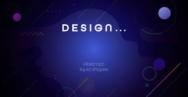 Geometrik şekil, desen kompozisyon soyut dinamik hareket.