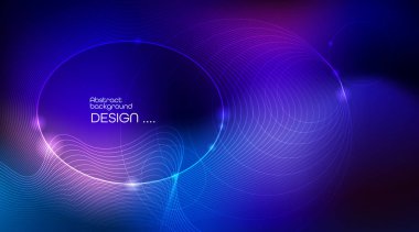 Vektör illüstrasyon soyut dalgalı, dalga, çizgi ve parlak renk arka planda bulanık degrade örgü. Dinamik minimal dalga çizgisi kompozisyon tasarımı