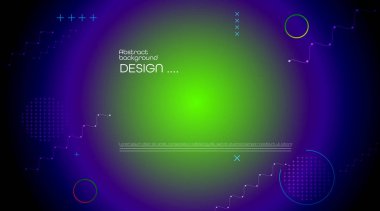 Geometrik şekil, desen kompozisyon soyut dinamik hareket. Renkli degrade arka plan..