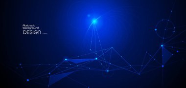 Web sitesi için soyut internet ağı bağlantısı tasarımı. Dijital veri, iletişim, bilim ve fütüristik kavram