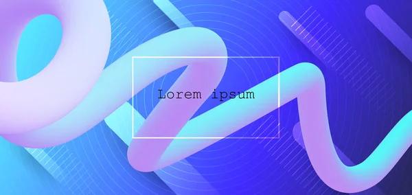 Abstrakt Dynamisk Rörelse Geometrisk Form Mönster Komposition Färgglada Gradient Bakgrund — Stock vektor