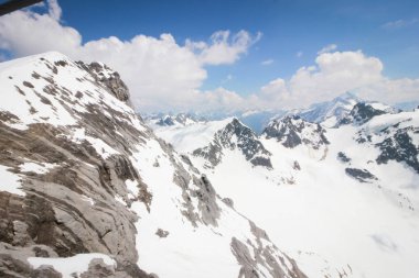 Mt. Titlis, İsviçre İsviçre'nin en popüler turistik 360 derece panoramik, bakış açısından.