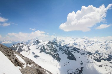 Mt. Titlis, İsviçre İsviçre'nin en popüler turistik 360 derece panoramik, bakış açısından.