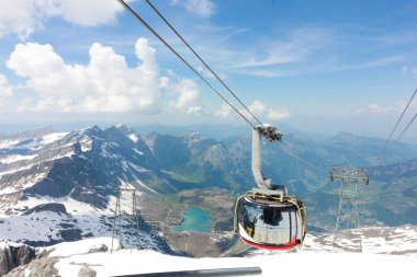 Mt. Titlis, İsviçre İsviçre'nin en popüler turistik 360 derece panoramik, bakış açısından.