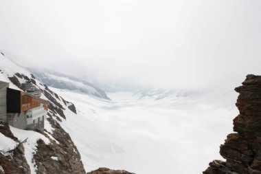 Mt. Titlis, İsviçre İsviçre'nin en popüler turistik 360 derece panoramik, bakış açısından.