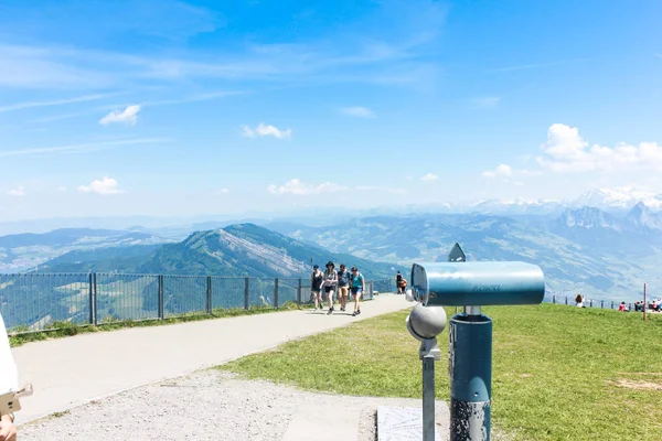 Rigi Kulm Suiza Mayo 2017 Rigi Kulm Principales Atracciones Turísticas —  Fotos de Stock