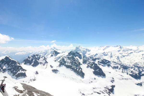 Mount Titlis Zwitserland Vanuit Het Oogpunt Van 360 Graden Panoramische — Stockfoto