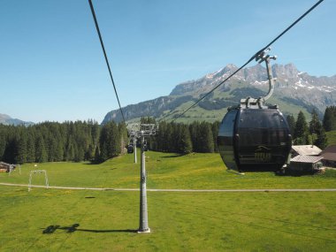 Mt. Titlis, İsviçre İsviçre'nin en popüler turistik 360 derece panoramik, bakış açısından.