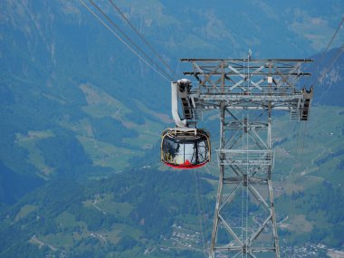 Mt. Titlis, İsviçre İsviçre'nin en popüler turistik 360 derece panoramik, bakış açısından.