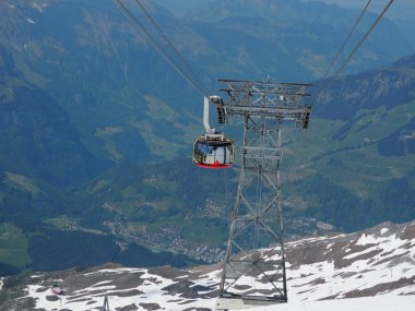Mt. Titlis, İsviçre İsviçre'nin en popüler turistik 360 derece panoramik, bakış açısından.
