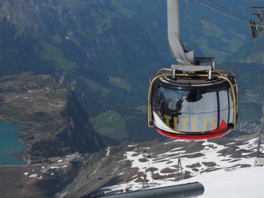 Mt. Titlis, İsviçre İsviçre'nin en popüler turistik 360 derece panoramik, bakış açısından.