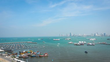 Yüksek turistik şehir Tayland Pattaya kenti.
