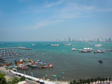 Yüksek turistik şehir Tayland Pattaya kenti.