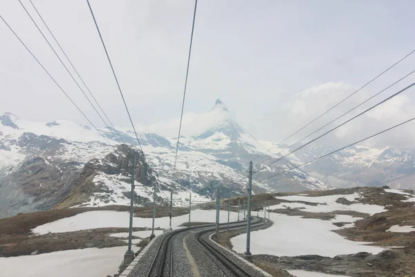 Πανέμορφο Ορεινό Τοπίο Θέα Matterhorn Ελβετία — Φωτογραφία Αρχείου