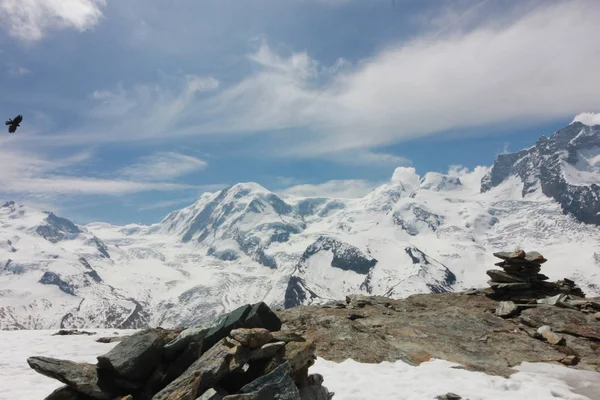 Гірських Ландшафтів Видом Маттерхорн Швейцарії — стокове фото