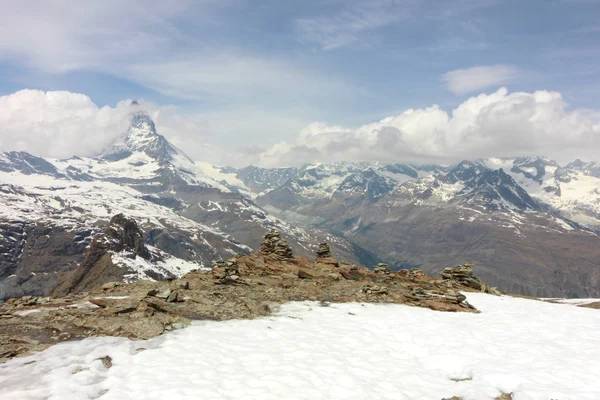 Prachtige Berglandschap Met Uitzicht Matterhorn Zwitserland — Stockfoto