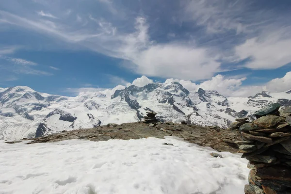 Vakkert Fjellandskap Med Utsikt Matterhorn Sveits – stockfoto