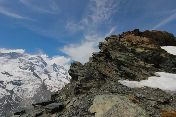 Vakkert Fjellandskap Med Utsikt Matterhorn Sveits – stockfoto