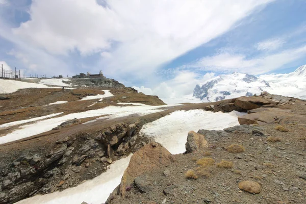 Przepięknej Górskiej Scenerii Widokiem Matterhorn Szwajcaria — Zdjęcie stockowe