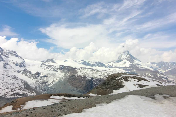 Gyönyörű Hegyi Táj Kilátással Matterhorn Svájc — Stock Fotó