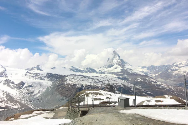 Hermoso Paisaje Montaña Con Vistas Suiza Matterhorn — Foto de Stock