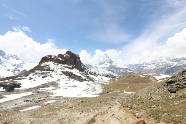 Vackra Bergslandskap Med Utsikt Matterhorn Schweiz — Stockfoto
