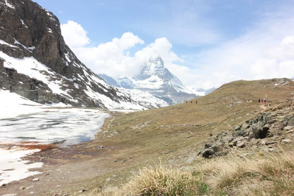 Prachtige Berglandschap Met Uitzicht Matterhorn Zwitserland — Stockfoto