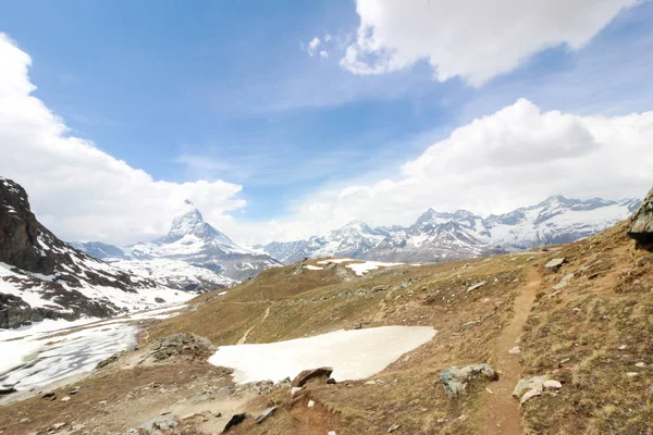 Bellissimo Paesaggio Montano Con Vista Sul Cervino Svizzera — Foto Stock