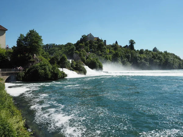 Air Terjun Rhine Adalah Air Terjun Polos Terbesar Eropa — Stok Foto