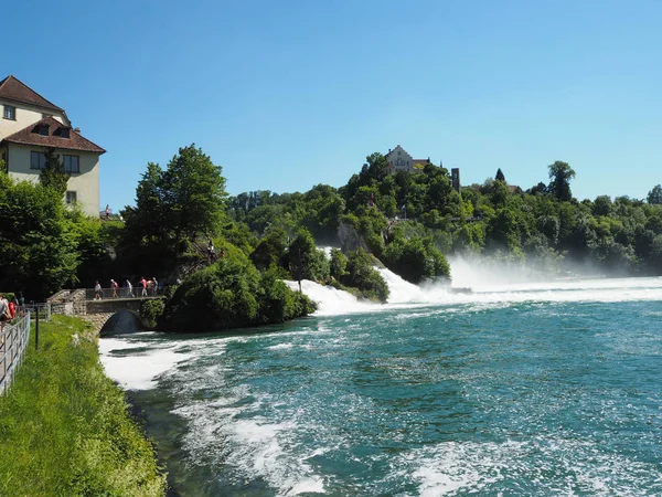 Air Terjun Rhine Adalah Air Terjun Polos Terbesar Eropa — Stok Foto