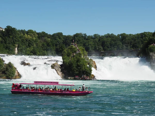 Air Terjun Rhine Schaffhausen Swiss Mei 2017 Air Terjun Rhine — Stok Foto