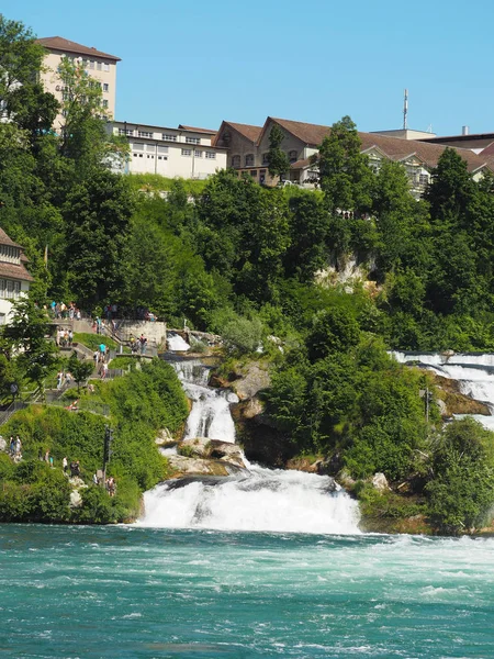 Air Terjun Rhine Adalah Air Terjun Polos Terbesar Eropa — Stok Foto