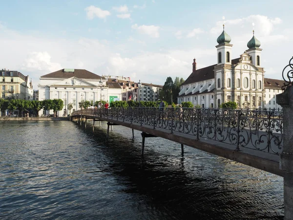 Luzern Város Történelmi Központjában Svájci Landmark 2017 Május Luzern Alatt — Stock Fotó