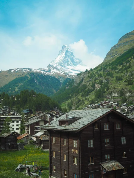 Gyönyörű Hegyi Táj Kilátással Matterhorn Űrlap Zermatt Svájc — Stock Fotó