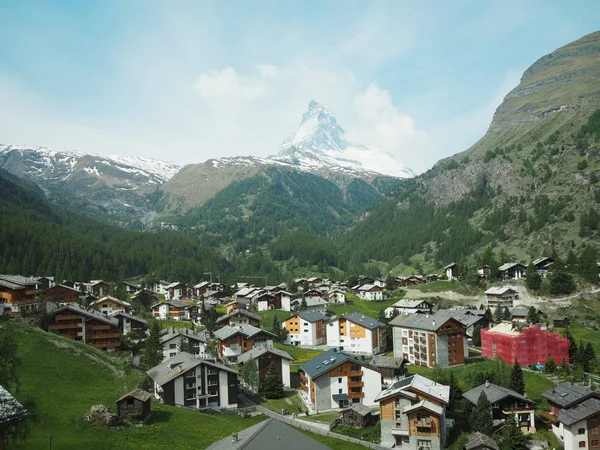 Wunderschöne Berglandschaft Mit Blick Auf Das Matterhorn Von Zermatt Schweiz — Stockfoto