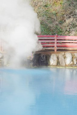 Kaplıcalar Beppu Japonya'da deli gibi.