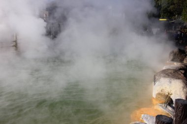 Kaplıcalar Beppu Japonya'da deli gibi.