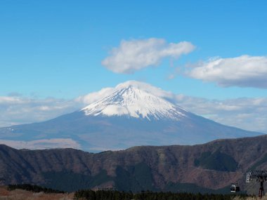 Fuji Dağı'nın yüksek açısı.