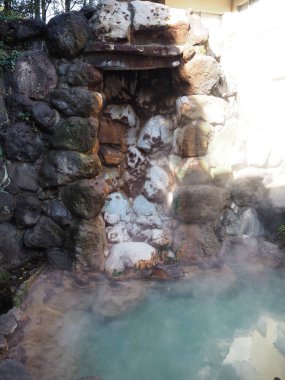 Kaplıcalar Beppu Japonya'da deli gibi.