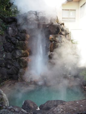 Kaplıcalar Beppu Japonya'da deli gibi.