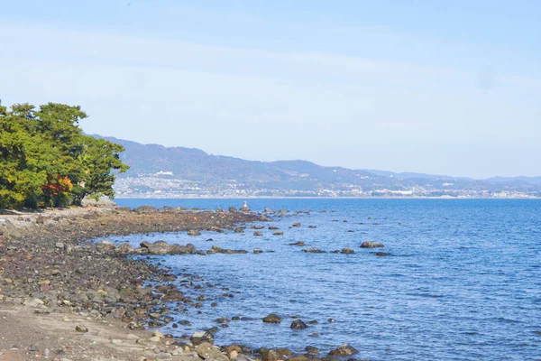 Giappone Spiaggia Beppu Dotato Protezione Tsunami — Foto Stock