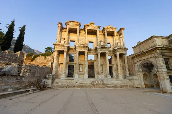 Offentliga Platser Världen Heritage Efesos Bibliotek Den Historiska Staden Turkiet — Stockfoto