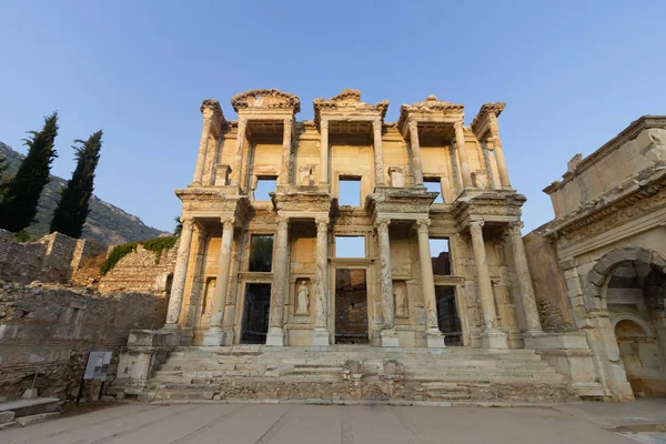 Offentliga Platser Världen Heritage Efesos Bibliotek Den Historiska Staden Turkiet — Stockfoto