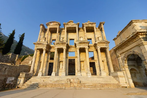 Offentliga Platser Världen Heritage Efesos Bibliotek Den Historiska Staden Turkiet — Stockfoto