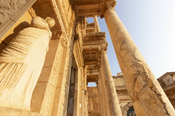 Öffentliche Orte Ein Weltkulturerbe Ephesus Bibliothek Der Historischen Stadt Der — Stockfoto