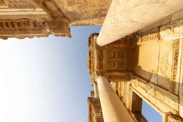 Öffentliche Orte Ein Weltkulturerbe Ephesus Bibliothek Der Historischen Stadt Der — Stockfoto