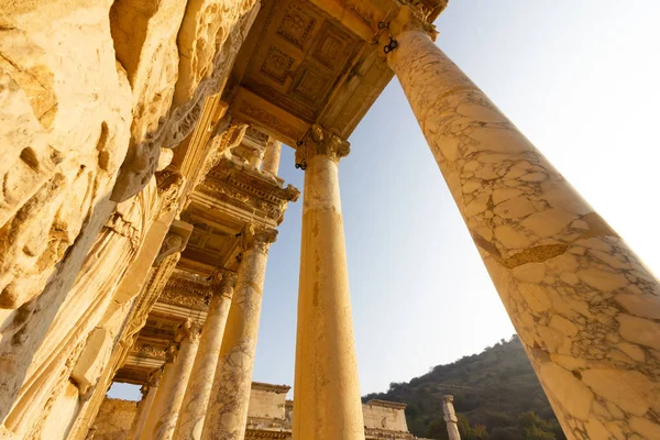 Öffentliche Orte Ein Weltkulturerbe Ephesus Bibliothek Der Historischen Stadt Der — Stockfoto