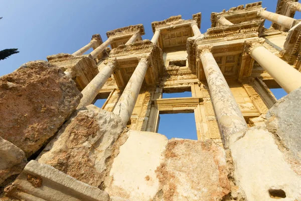 Luoghi Pubblici Una Biblioteca Ephesus Patrimonio Mondiale Nella Città Storica — Foto Stock